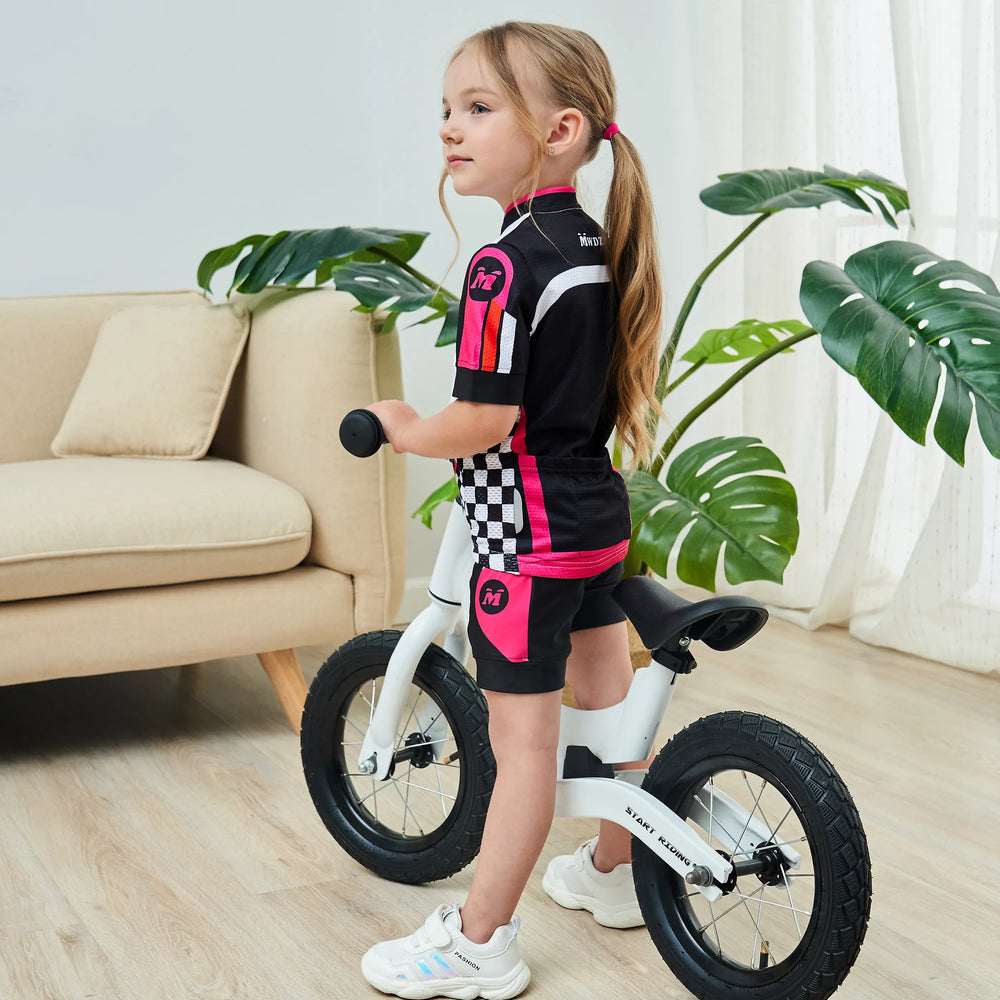 2022 Children's Balance Bike Cycling Clothes Short Sleeve Cycling Jersey Set For Kid Summer Sports Girl Bicycle Clothing - MAGICAL OUTDOOR
