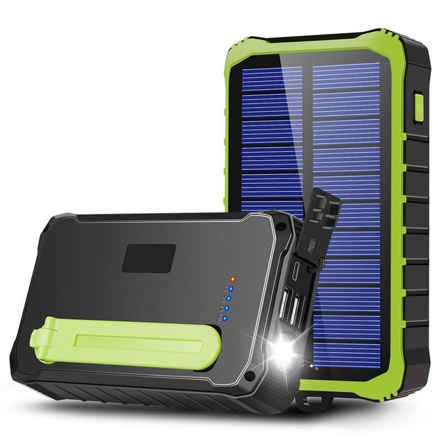 Cargador de batería Solar portátil, 12000mAh, Luz LED. - MAGICAL OUTDOOR