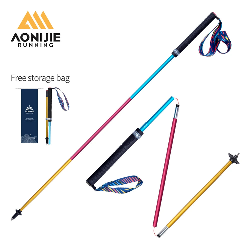 Combo bastones plegables en fibra de carbono para trekking, senderismo, trail running y caminata Aonijie E4201 - MAGICAL OUTDOOR