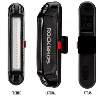 Luz trasera Ciclismo ROCKBROS A54BK -6Modos, 100% LED - MAGICAL OUTDOOR