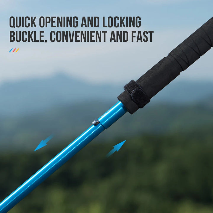 Combo bastones plegables en fibra de carbono para trekking, senderismo, trail running y caminata Aonijie E4201 - MAGICAL OUTDOOR