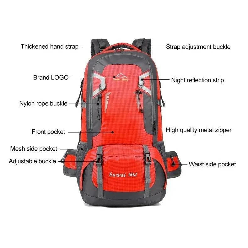Mochila de viaje impermeable de 40L/60L para actividades al aire libre - MAGICAL OUTDOOR
