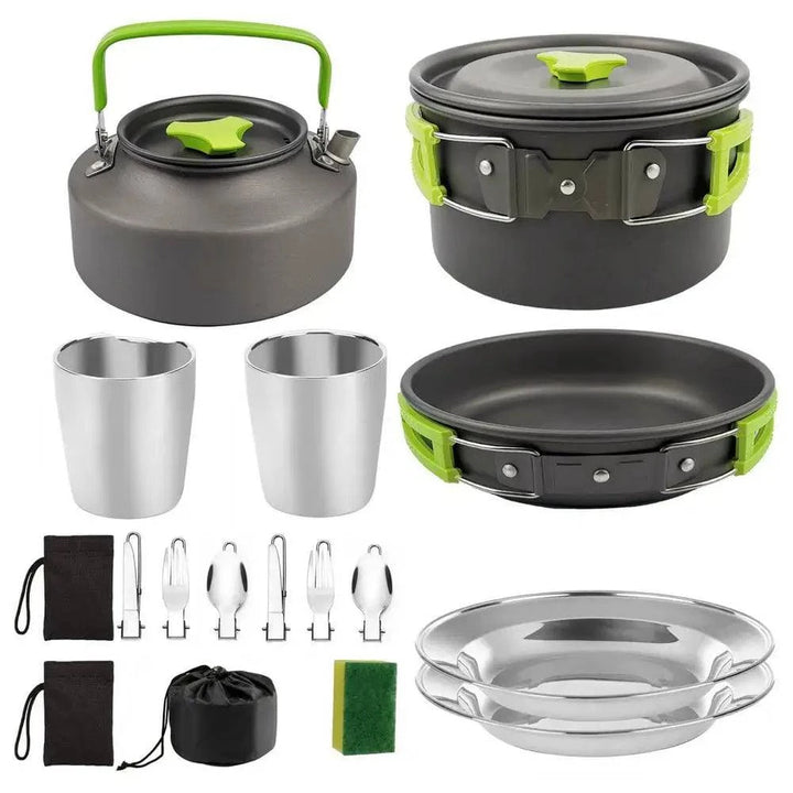 Utensilios de cocina para acampar Olla, Sartén, Tetera, portátil y plegable - MAGICAL OUTDOOR