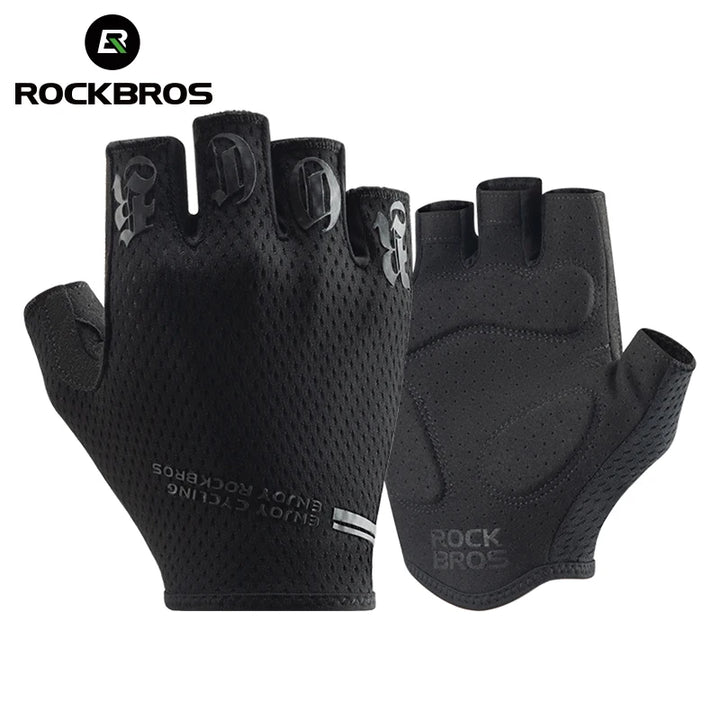 Guantes de ciclismo ROCKBROS S360, guantes de medio dedo a prueba de golpes para bicicleta