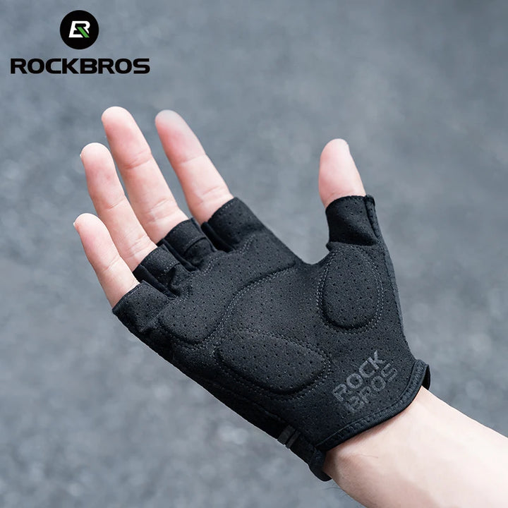 Guantes de ciclismo ROCKBROS S360, guantes de medio dedo a prueba de golpes para bicicleta