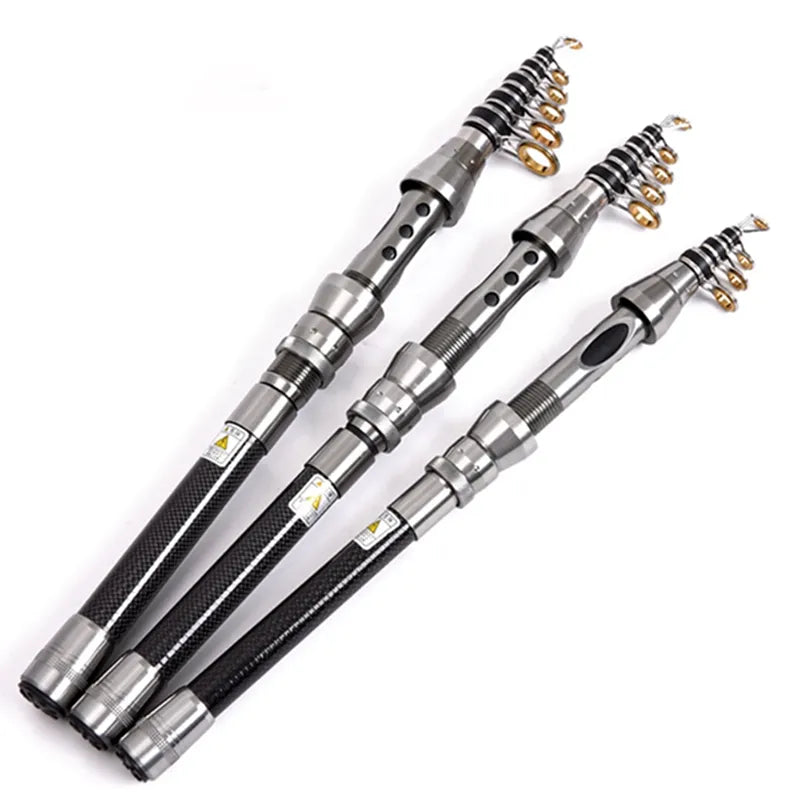 1.5M 1.8M 2.1M 2.4M Telescopic Rock Fishing Rod High Carbon Fiber Spinning Carp Feeder Bait Casting Fishing Rod Tackle Pole - MAGICAL OUTDOOR