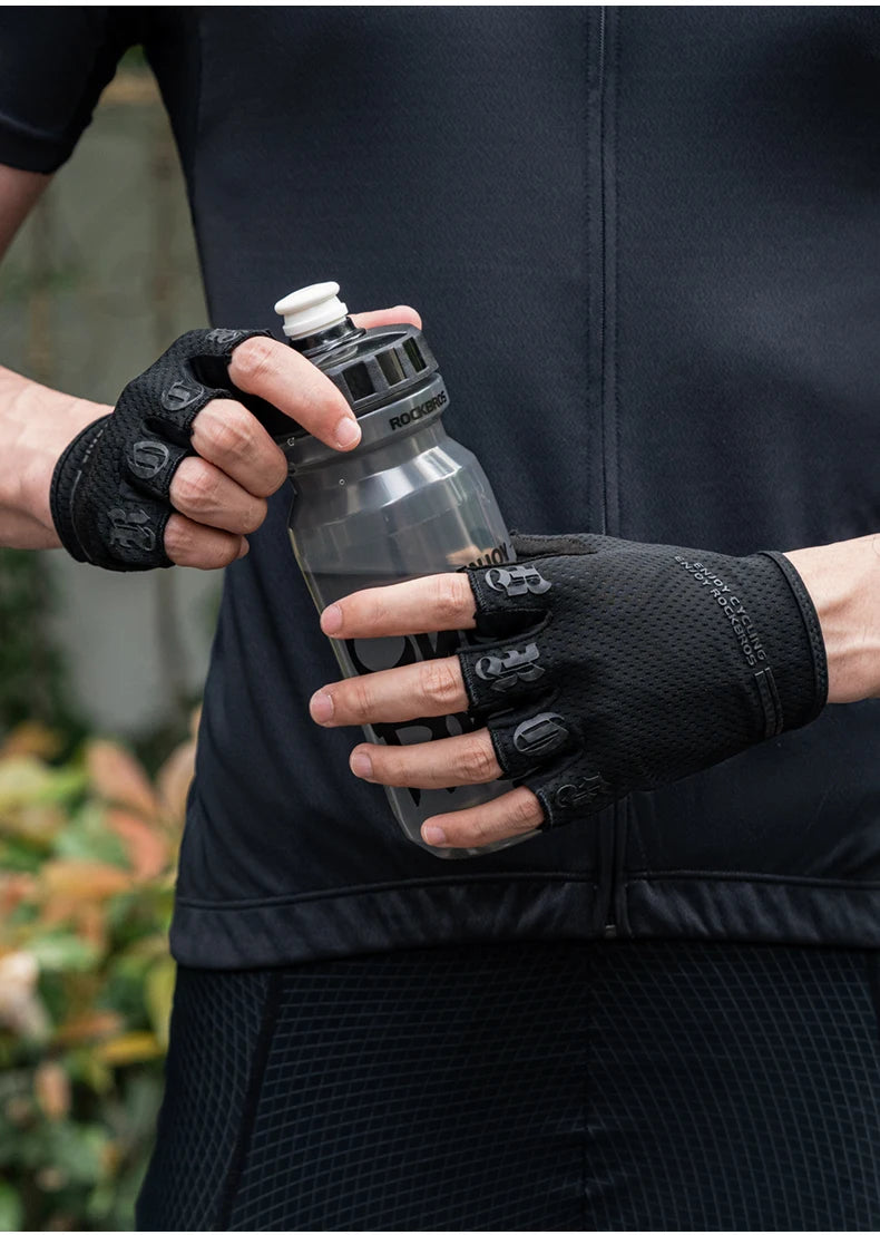 Guantes de ciclismo ROCKBROS S360, guantes de medio dedo a prueba de golpes para bicicleta