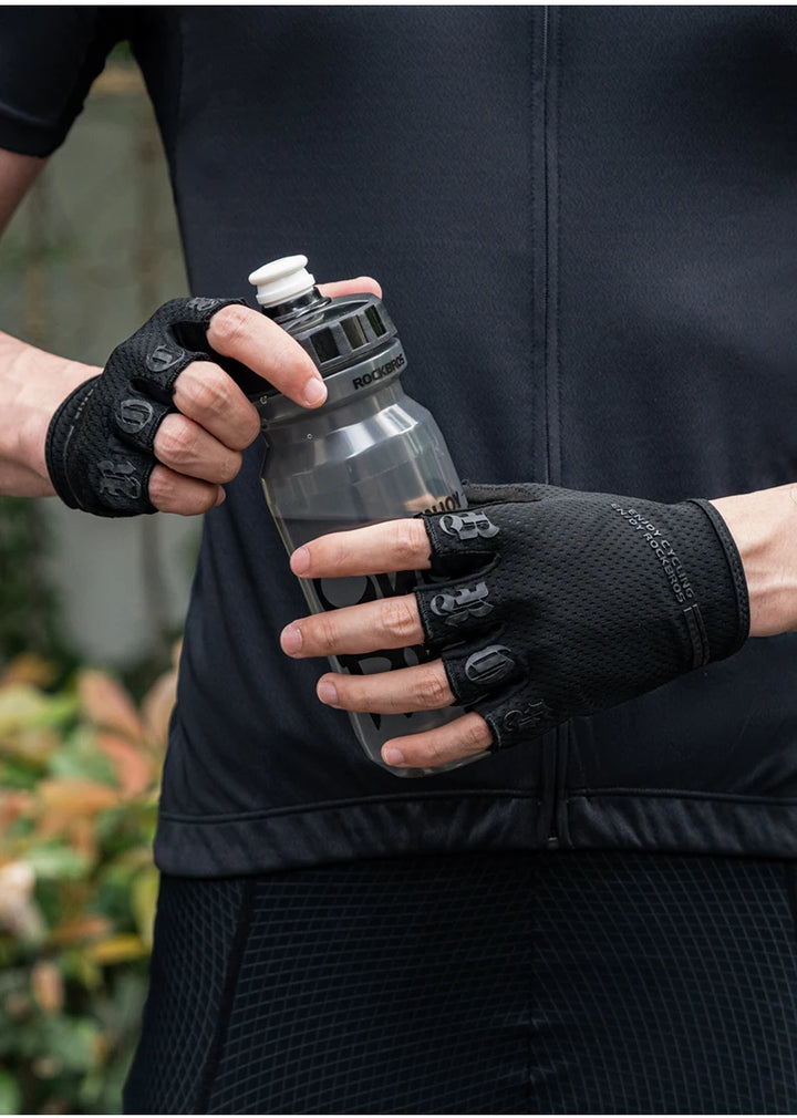 Guantes de ciclismo ROCKBROS S360, guantes de medio dedo a prueba de golpes para bicicleta