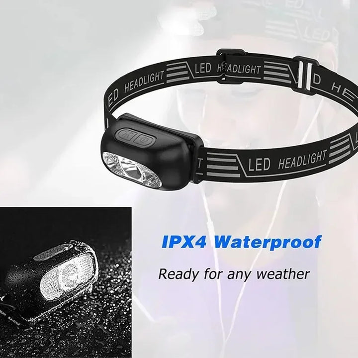 Linterna frontal portátil con Sensor LED recargable para acampar al aire libre y pesca - MAGICAL OUTDOOR