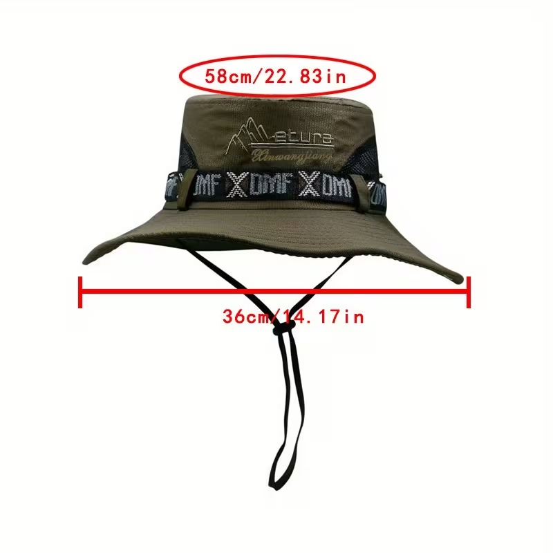 Medidas del sombrero según el proveedor: circunferencia de 58 cm y ancho total de 36 cm