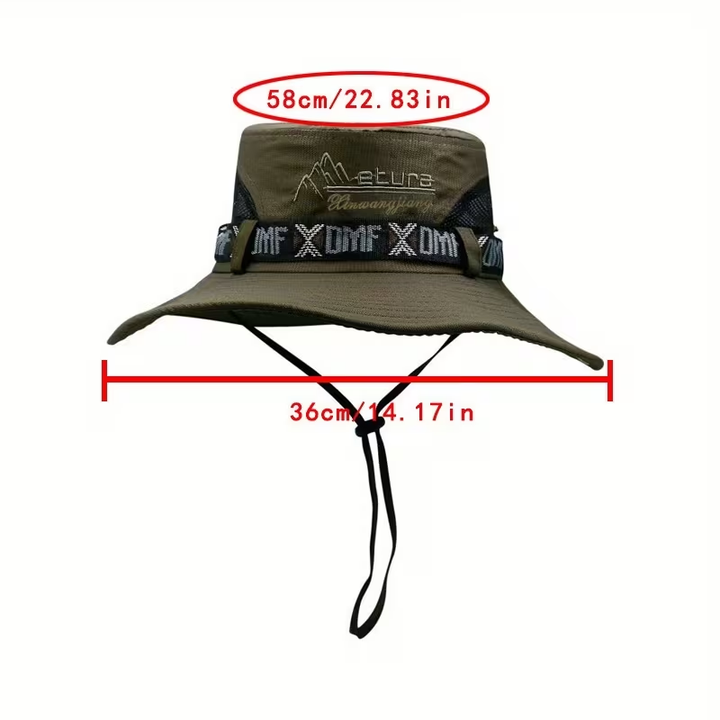Medidas del sombrero según el proveedor: circunferencia de 58 cm y ancho total de 36 cm