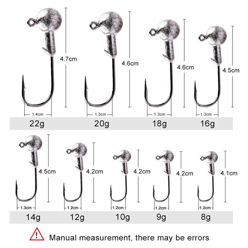 Anzuelos de pesca con cabeza plomada para señuelo blando MEREDITH - MAGICAL OUTDOOR