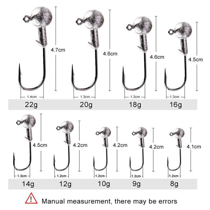 Anzuelos de pesca con cabeza plomada para señuelo blando MEREDITH - MAGICAL OUTDOOR