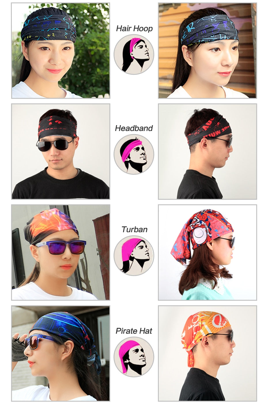 Bandana/Buff/Cuello espatampados caras - MAGICAL OUTDOOR