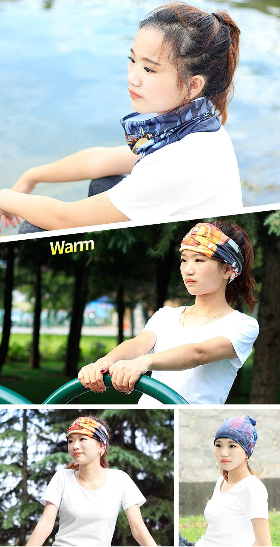 Bandana/Buff/Cuello espatampados caras - MAGICAL OUTDOOR