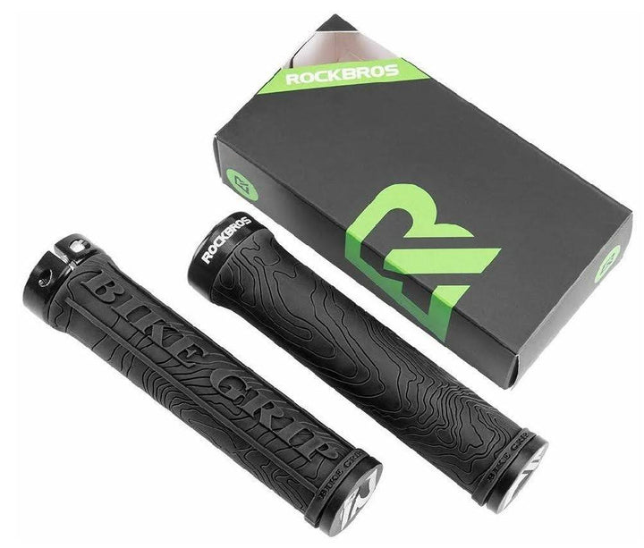 Mangos/Grip, goma TPR, manillar de bicicleta MTB RockBros 2018-14ABK - MAGICAL OUTDOOR