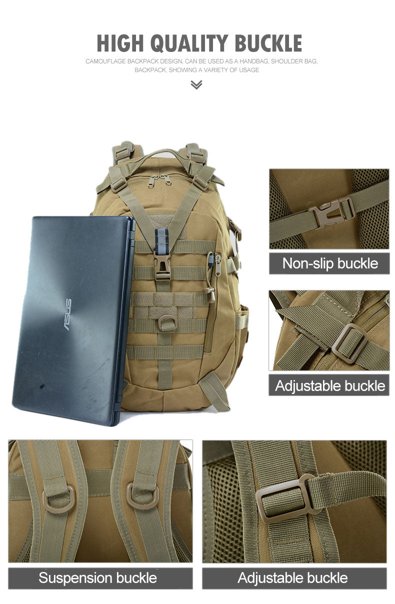 Mochila Táctica, Impermeable, de 40L, Tipo Militar, Unisex. - MAGICAL OUTDOOR