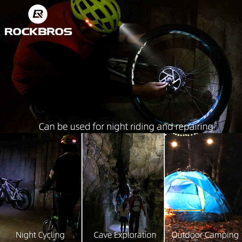 Casco con Luces Delantera, Laterales y trasera integradas, ROCKBROS. - MAGICAL OUTDOOR