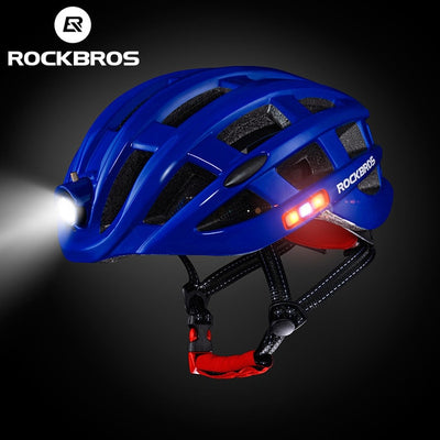 Casco con Luces Delantera, Laterales y trasera integradas, ROCKBROS. - MAGICAL OUTDOOR