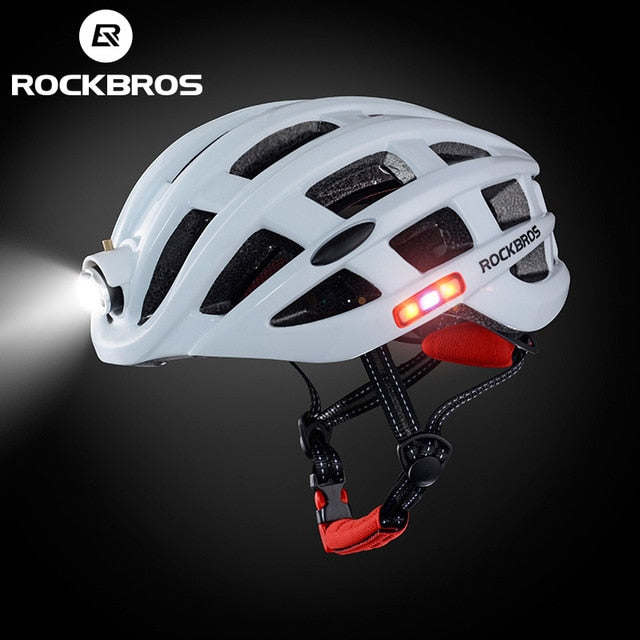 Casco con Luces Delantera, Laterales y trasera integradas, ROCKBROS. - MAGICAL OUTDOOR