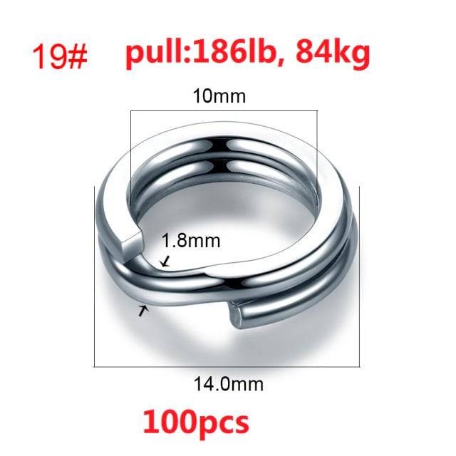 Anillos Anclaje para cebos de pesca en acero inoxidable - MAGICAL OUTDOOR