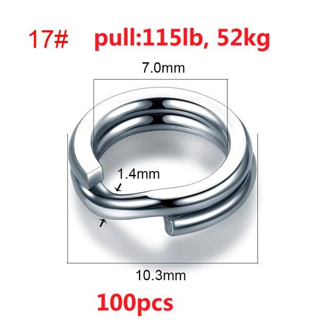 Anillos Anclaje para cebos de pesca en acero inoxidable - MAGICAL OUTDOOR