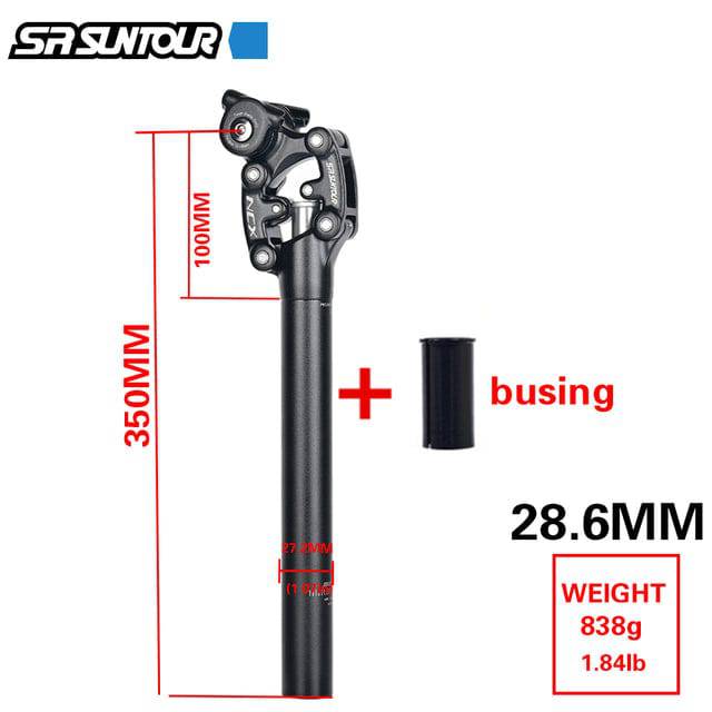 Tija de Sillín Amortiguada para Bicicleta SR SUNTOUR NCX, 350mm. - MAGICAL OUTDOOR
