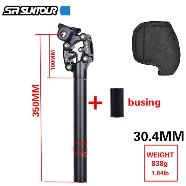 Tija de Sillín Amortiguada para Bicicleta SR SUNTOUR NCX, 350mm. - MAGICAL OUTDOOR