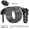 Candado de Cable para Bicicleta Xunting, Antirrobo, Acero. - MAGICAL OUTDOOR