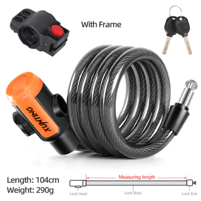 Candado de Cable para Bicicleta Xunting, Antirrobo, Acero. - MAGICAL OUTDOOR