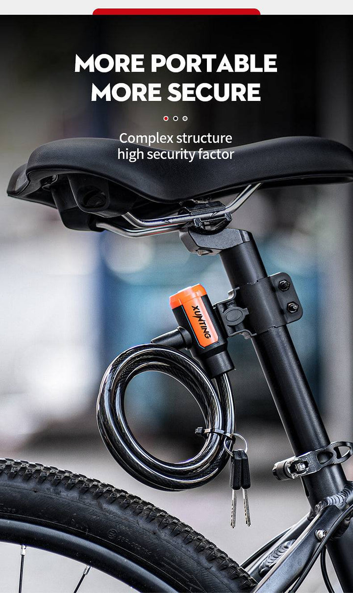 Candado de Cable para Bicicleta Xunting, Antirrobo, Acero. - MAGICAL OUTDOOR